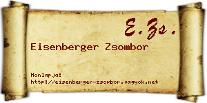 Eisenberger Zsombor névjegykártya